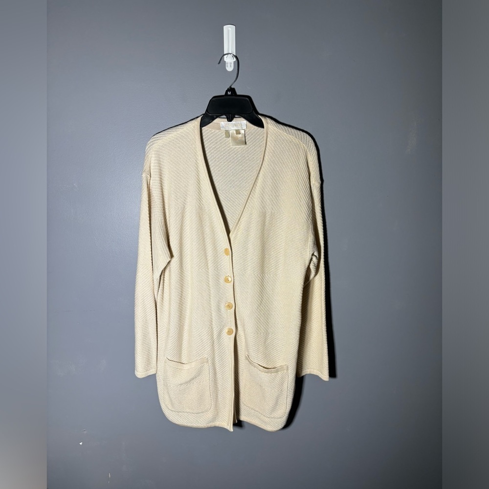 Escada by Margaretha Ley Long Wool Blend Cardigan Size EU 40